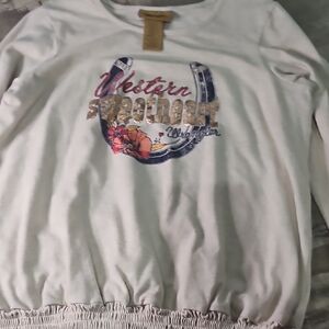 Wrangler Cream Long Sleeve Kids Tee